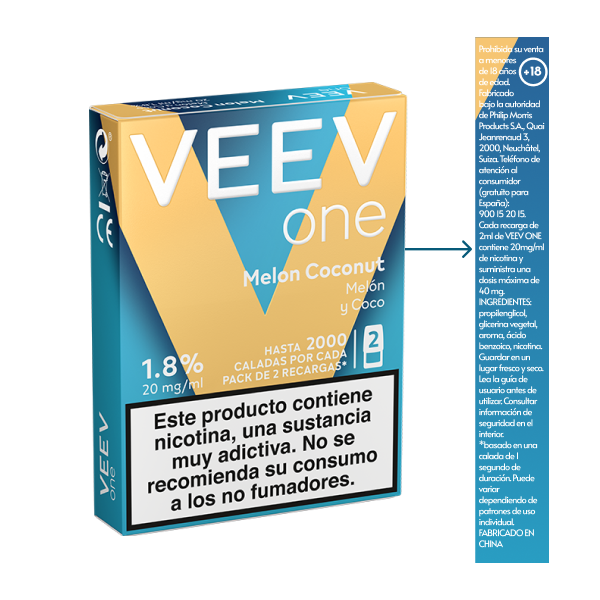 VEEV ONE Melón y Coco 1.8%, Melon Coconut, large